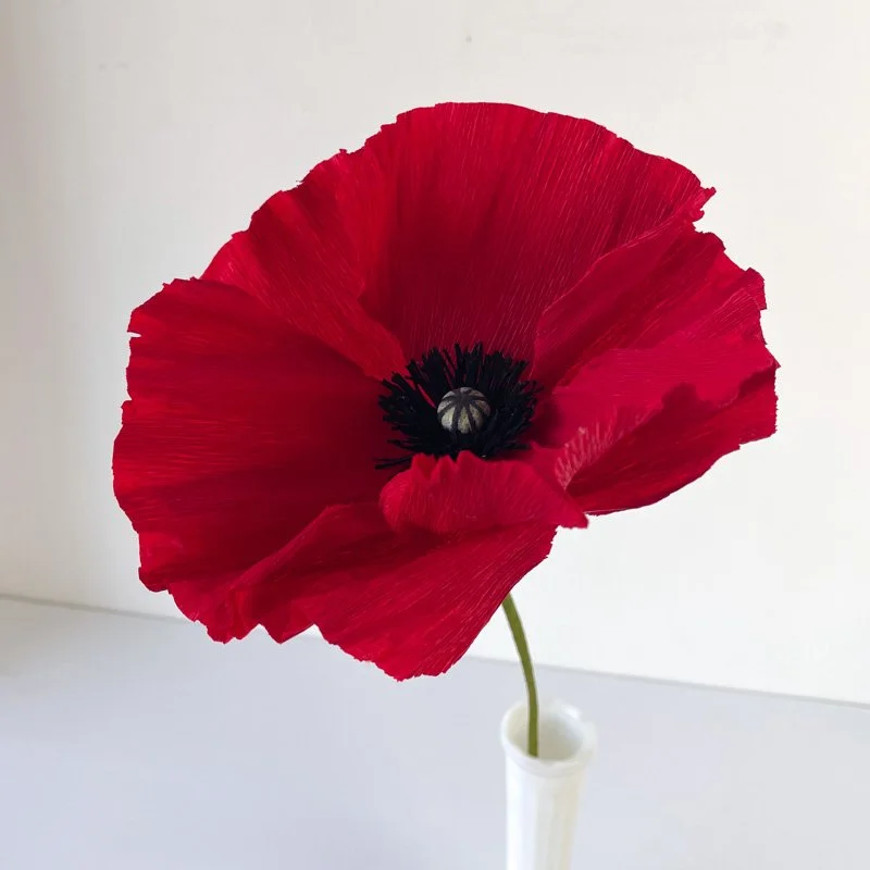 POPPY CREPE PAPER FLOWER — PAPERCRAFT MIRACLES LLC